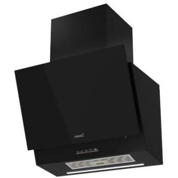 Campana Extractora Decorativa Cata Thalassa 600GBK, 60 cm, 811 m³/h, 4 Velocidades con Turbo, Cristal Negro y Display Digital