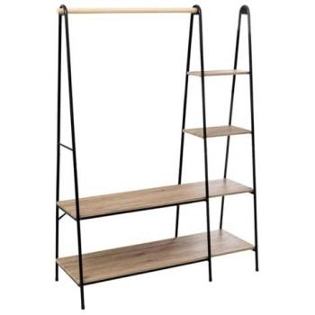 Perchero Jano con Estantes Metálicos de Madera - 5five