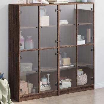 Librería ante Roble Marrón 136x37x142 cm madera multicapa