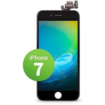 GIGA Fixxoo Pantalla LCD Tàctil de Repuesto para iPhone 7, Retina Display, Cámara y Sensor de proximidad, Video guía DYI Paso a Paso Simple, Separador Digitalizador - Negro