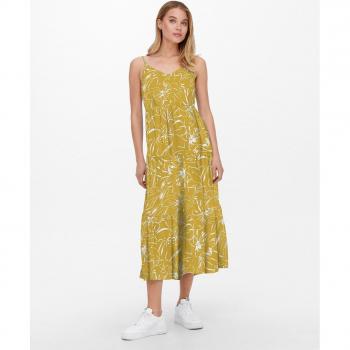 Vestido largo de tirantes estampado Only