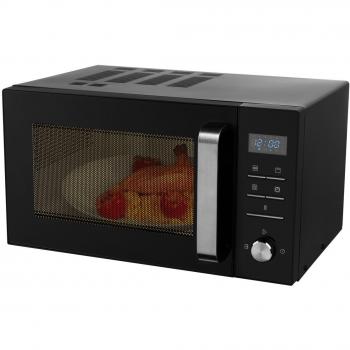 MEDION MD 18043 - Microondas 3 en 1, 900 W, grill de 1000 W, aire caliente de 1950 W, combinación de microondas, grill y horno de 25L, 8 programas automáticos, Negro