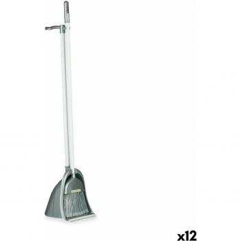 Set de Limpieza Escoba y Recogedor Plateado Plástico (12 Unidades)