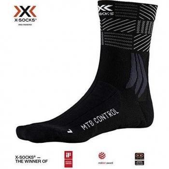 X-Socks Mountain Bike Control Socks, Unisex Adulto, Opal Black/Multi, 45-47