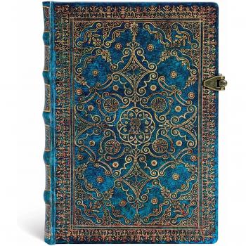 Libreta Midi Rayada Dura con Cierre de Broche Azur Paperblanks 240 Páginas 120 GSM