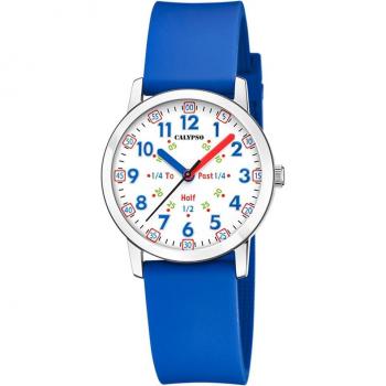 Reloj Infantil Calypso K5825/4 Digital con Correa de Caucho Blanco