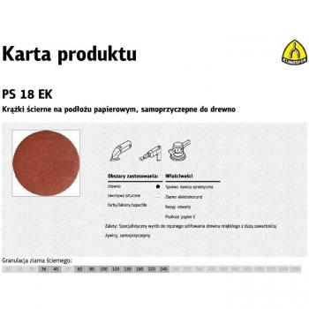 Klingspor Disco Abrasivo Autoadhesivo 150mm PS18EK Grano 220 /50 unidades