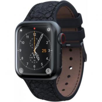 Correa de Piel de Salmón Njord para Smartwatch Apple Watch 44mm/45mm/Ultra - Gris