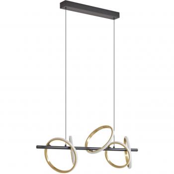 Lámpara colgante LED Madu de metal negra, 92,5 cm de largo - Lucande