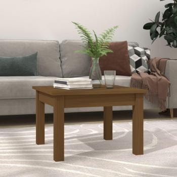 Mesa de centro de madera maciza de pino 45x45x30 cm en color natural, blanco, gris y marrón miel