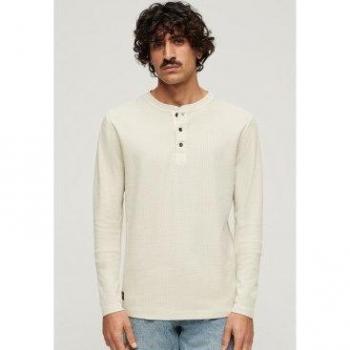 Superdry Camiseta Manga Larga Cuello Panadero Beige