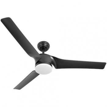 Ventilador de Techo Montijo 24W Negro con Luz, 3 Aspas, 6 Velocidades Ajustables, 3 Temperaturas de Luz, Control Remoto, Regulador de Intensidad, Temporizador y Memoria