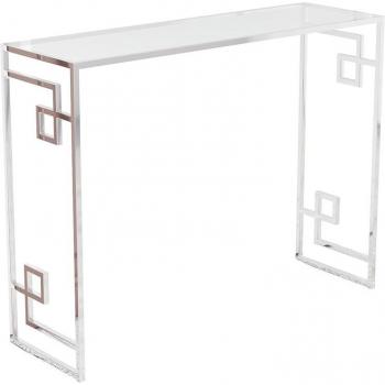 Consola de metal con acabado plateado y diseño moderno de DKD Home Decor