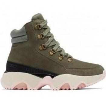 Sorel Women's Kinetic Impact Conquest Waterproof Sneakers - Green, Suede and Microfiber, Casual and Sporty