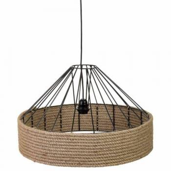 Lámpara de Techo de Cuerda y Metal Marrón 52x52x35 Alexandra House