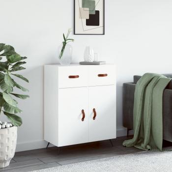 Aparador de madera de ingeniería 69,5x34x90 cm, mueble de almacenaje para salón, buffet blanco, armario auxiliar y armario de almacenamiento