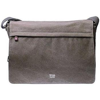 TRP0371 Troop London Clásico Lona Portátil Bolsa Bandolera - para upto 43.2cm - Marron