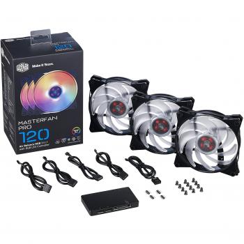Cooler Master Pro 120 Air Balance RGB - Ventilador para Caja de PC, Transparente y Negro