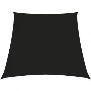 Toldo de vela trapezoidal de tela oxford negro 3/4x2 m