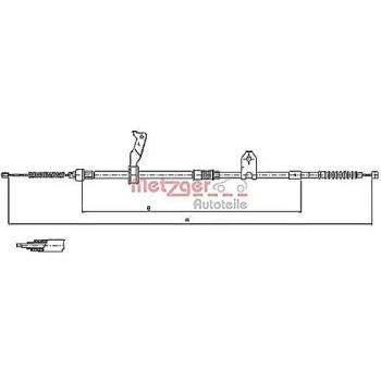 Cable de freno de estacionamiento METZGER 17.1480
