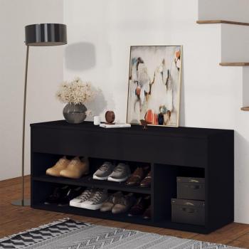 Banco Zapatero Negro 105x30x45 cm Aglomerado