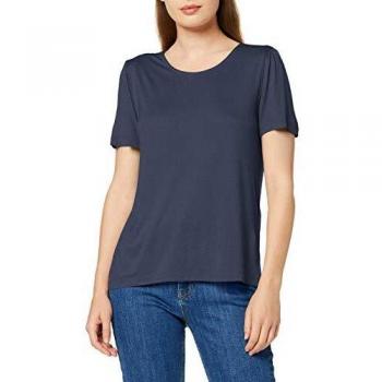 Vero Moda Vmrobin S/s Lace Inserted Top Exp Camiseta sin Mangas, Azul