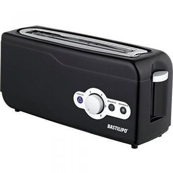 Bastilipo TR-750 Tostador de rebanada ancha, automático, 6 niveles, 750 W, Plástico, Negro