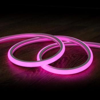 Tira LED Neón Regulable 220V Rosa Semicircular 180º 7.5W/m IP67 Corte Cada 100cm a Medida 10m