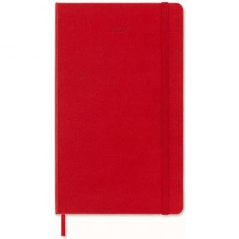 Moleskine 2024 12-Month Daily Large Hardcover Notebook: Scarlet Red