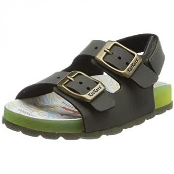 Sandalias KICKERS Sunyva para Niña y Niño, Caqui Amarillo Surf, Talla 28 EU