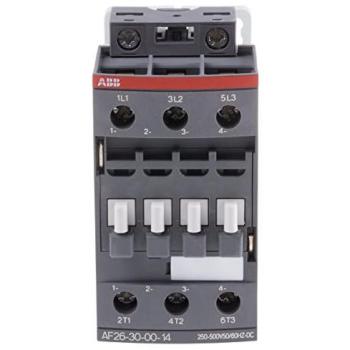 Contactor ABB AF26-30-00 3P bob 250-500VCA-CC, 3 polos, 3 contactos normalmente abiertos (NA), corriente nominal de 45 A, bobina de tensión de 250 a