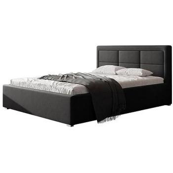Cama Pomona 103 Doble Tapizada con Somier y Cajón de Almacenamiento, Gris, 223 x 180 x 93 cm