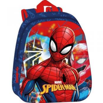 Mochila 3D Spider-Man con Asas Ajustables y Espalda Ergonómica - Diseño Único y Licencia Oficial By SPIDER-MAN