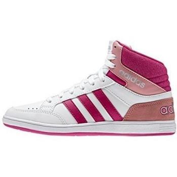 adidas Vlneo Hoops MID K Zapatillas de deporte exterior, Unisex infantil, Blanco / Rosa / Plateado, 38 2/3