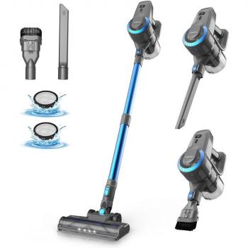 Aspiradora inalámbrica YISORA N300, succión potente de 20 kPa, depósito de polvo de 0,8 L, batería de 2200 mAh, hasta 40 min de autonomía, 2 modos de limpieza