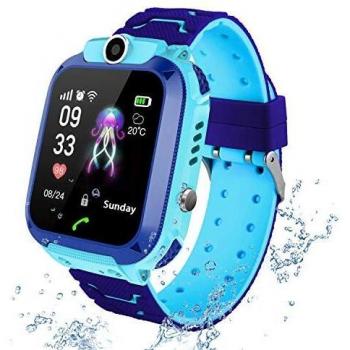 PTHTECHUS Smart Watch Telefono para Estudiante Niños, IP67 Impermeable Reloj, AGPS/LBS localizador Reloj del Teléfono SOS Chat de Voz Reloj de Cámara, Reloj Inteligente Regalo para Niño Niña