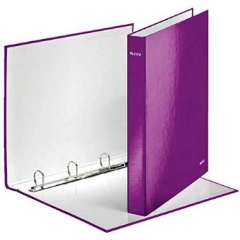 Carpeta de anillas Leitz WOW A4 4 anillos D-mech 25mm color violeta