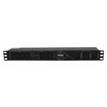 Switch Bypass de Mantenimiento y Regleta Schuko para Rack de 19 Negro