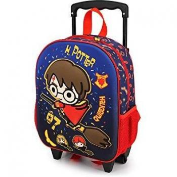 Karactermania Harry Potter Quidditch - Mochila 3D con Ruedas Pequeña, Multicolor