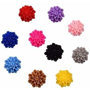 Flores de resina para manualidades scrapbooking 100 unds 10 colores