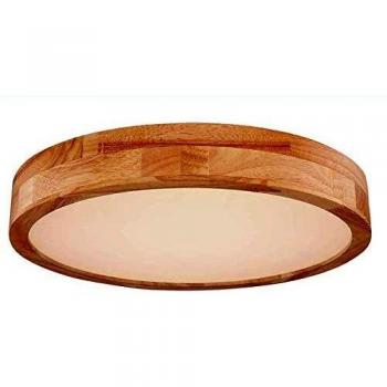 Lámpara de Techo LED Rainer Ø 40 cm, Efecto Madera, Metal, con Control Remoto y CCT