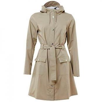 RAINS Curve Jacket Chaqueta, Mujer, Beige, 2XS/XS