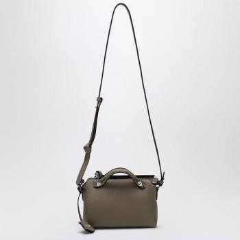 Fendi Women's Mini Leather Handbag By The Way Selleria in Dove Grey with Customisable Pendant