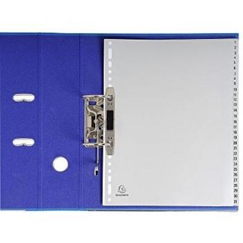Separadores A4 Maxi Exacompta de Polipropileno 31 Pestañas Numéricas Recycled Gris