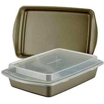 Rachael Ray 47767 3-Piece Bakeware Set Steel