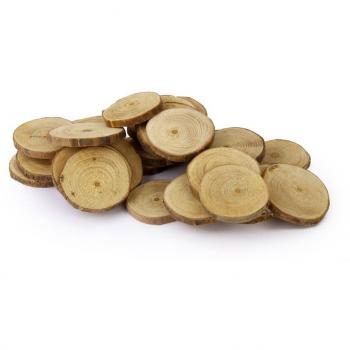 ROSENICE rodajas de registro madera discos para bricolaje manualidades boda 30pcs 4-5cm
