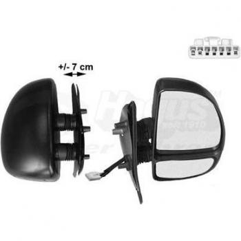 Espejo retrovisor VAN WEZEL 1747808, tipo de producto: espejo retrovisor, características: diseño específico para vehículos, incluye soporte de montaje, acabado en negro, ajuste manual o eléctrico dependiendo del modelo del vehículo, cristal conv
