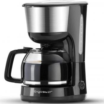 Aigostar Chocolate 30HIK–Cafetera de goteo, 1000w Cafetera de Filtro, con Filtro Reutilizable, Función Recalentar y Mantener Caliente. Sistema Antigoteo. 1,25l