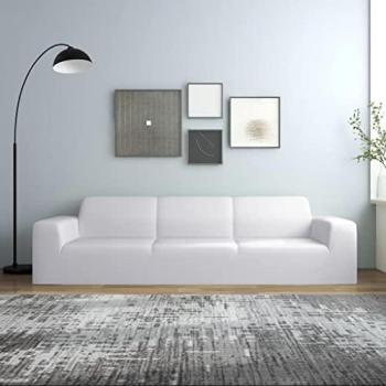 Funda Elástica para Sofá de 4 Plazas Poliéster Jersey Color Antracita, Gris, Negro y Blanco
