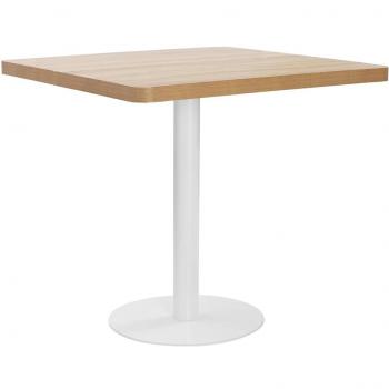 vidaXL Bistro Table Light Brown 80X80 cm MDF